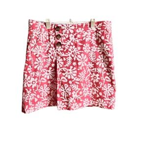 Women's Land's End Skort. Pink and White Floral. Size 10